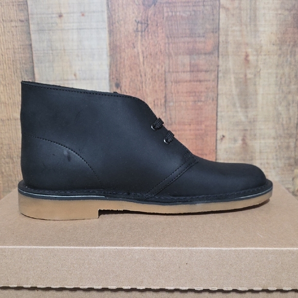 Clarks Black Chukka Boots with Tan Crepe Sole -- HOST PICK main image 7